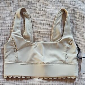 Scalloped Edge Cream Bralette